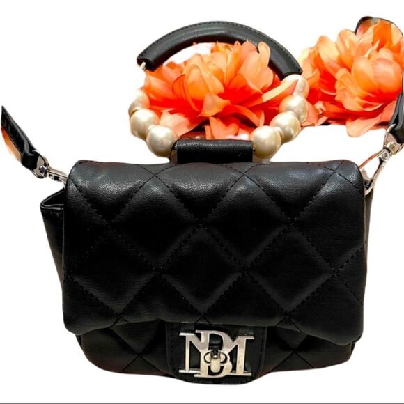 Badgley Mischka Clutch Bag w/ Faux Pearl Handle NWT - Picture 2 of 16